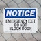 Signmission Exit Sign, Plastic, 14 in W, 10 in H, Emergency Exit Do Not Block Door OS-2PACK-NS-P-1014-L-11804 - alternate 2